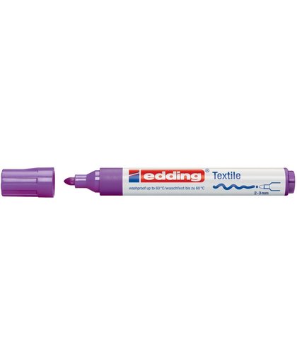 Viltstift edding 4500 textiel rond neonviolet 2-3mm