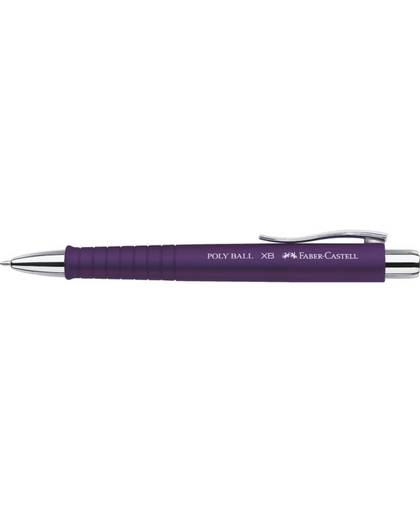 Faber-Castell Kugelschreiber XB pflaume Poly-Ball Blauw Clip-on retractable ballpoint pen Extra vet 1 stuk(s)