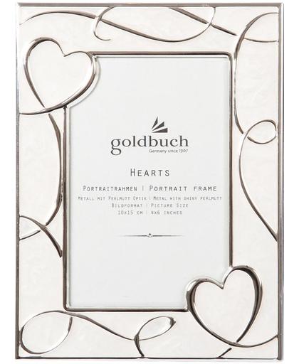 GOLDBUCH GOL-960242 Hearts fotolijst 10x15cm, wit parelmoer