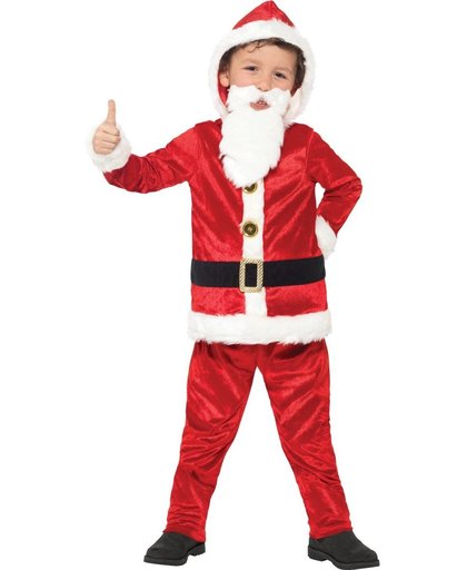 Kerstman kostuum voor kinderen - maat 7-9 jaar (134-140) met Ho Ho Ho geluidchip