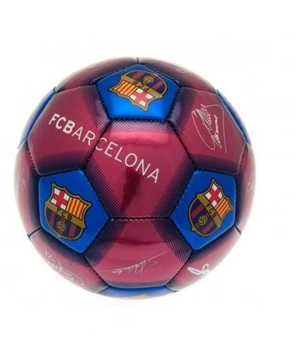 Barcelona FC Bal barcelona leer middel blauw/rood handtekeningen