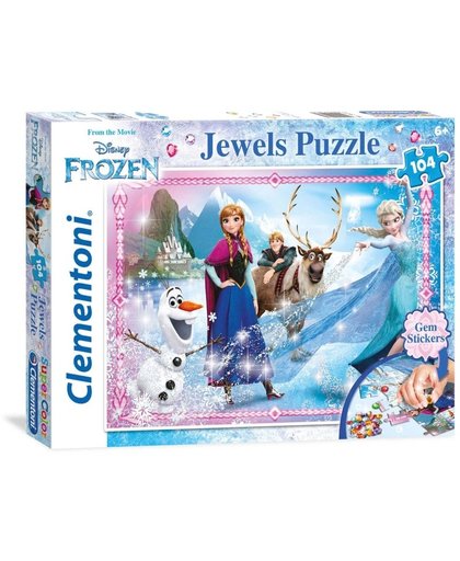 Clementoni - Jewels Puzzel Collectie - Disney Frozen - 104 stukjes