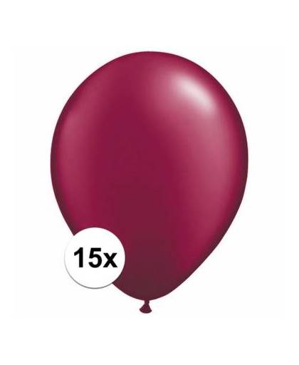 Donkerrode ballonnen 15 stuks