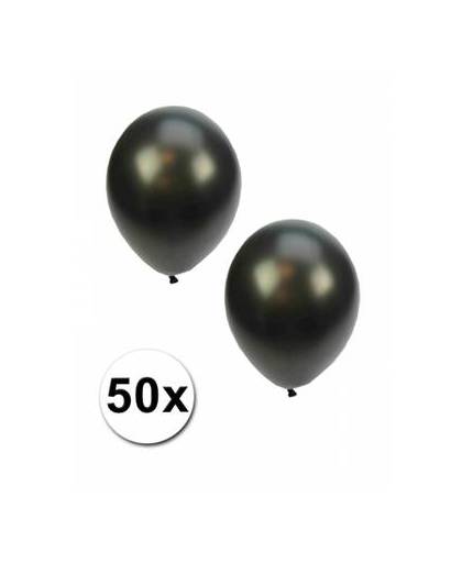 Metallic zwarte ballonnen 36 cm