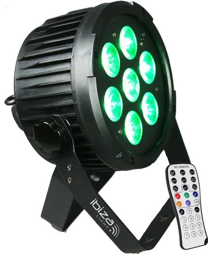IBIZA Light & Sound Ibiza Light 7x12W LED DMX RGBWA-UV lamp PAIR