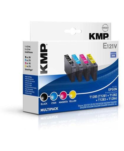KMP Cartridge multipack E121V vervangt Epson T1285, T1281, T1282, T1283, T1284 Zwart, Cyaan, Magenta, Geel
