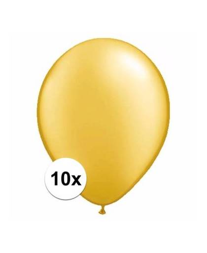 Metallic gouden ballonnen 10 stuks