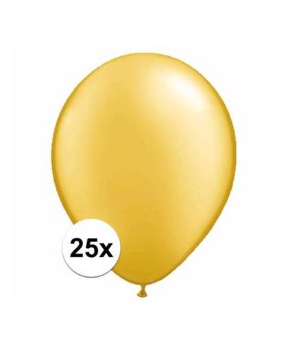 Metallic gouden ballonnen 25 stuks