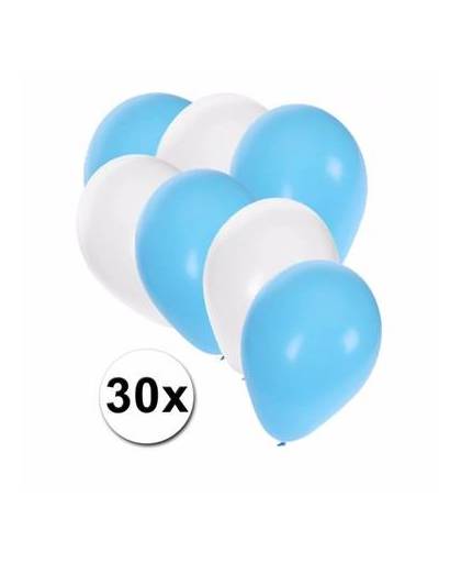 Oktoberfest ballonnen 30 stuks blauw/wit