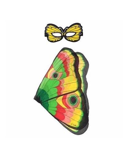 Gekleurde vlinder verkleedset voor meisjes