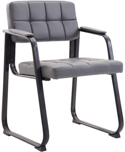Clp Canada B - Eetkamersstoel - Kunstleer - grijs zwart matmetaal