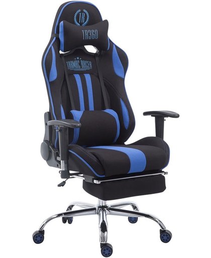 Clp LIMIT XL - Racing bureaustoel - stof - zwart/blauw met voetsteun