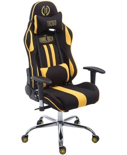 Clp LIMIT XL - Racing bureaustoel - stof - zwart/geel met voetsteun