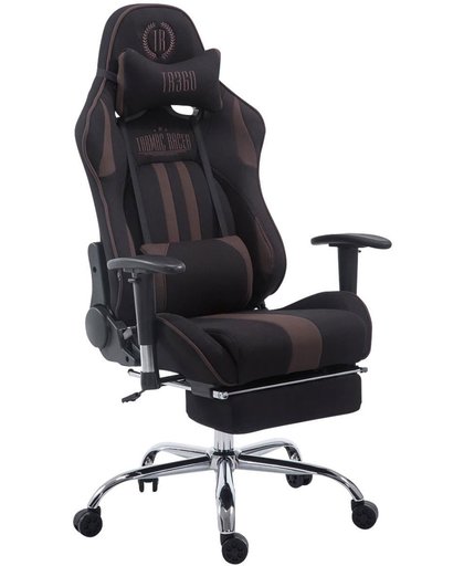 Clp LIMIT XL - Racing bureaustoel - stof - zwart/bruin met voetsteun