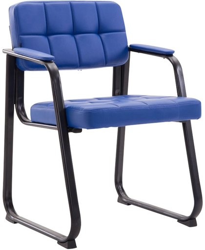 Clp Canada B - Eetkamersstoel - Kunstleer - blauw zwart matmetaal