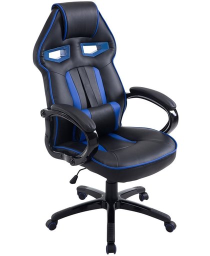 Clp DIESEL - Gaming bureaustoel - kunstleer - Zwart/blauw