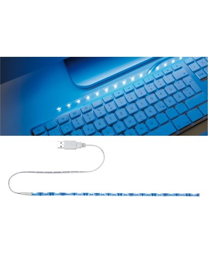 Paulmann 70456 LED-strip Met USB-aansluiting 0.3 m Blauw