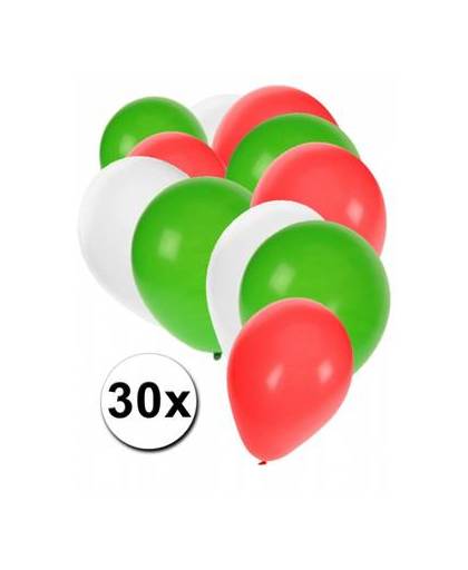 30x ballonnen in bulgaarse kleuren