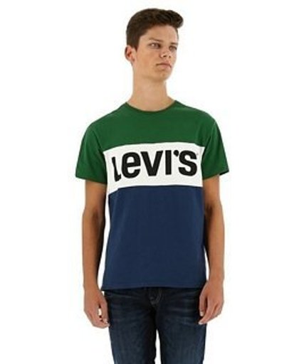 Levi's t-shirt color block ,groen/navy_XL, maat XL