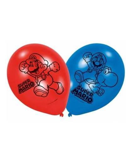 Super mario thema ballonnen 6 stuks