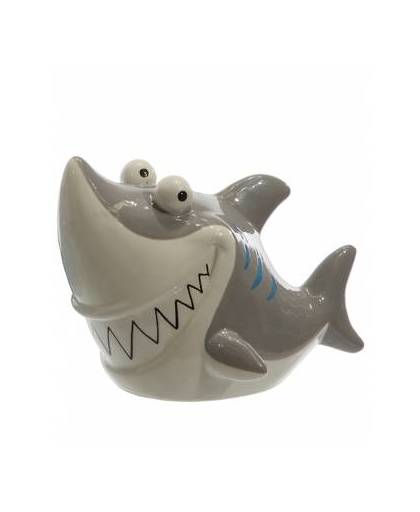 Haaien spaarpot grijs 24 cm