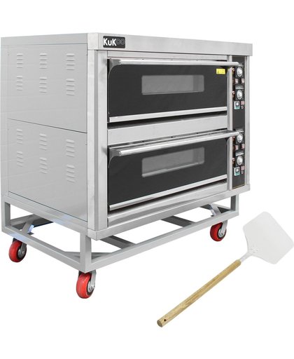 KuKoo Professionele Pizza oven - dubbel - 400°C - 12x25cm pizza -