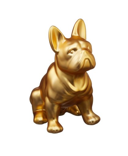 Gouden Franse bulldog honden spaarpot 22 cm Goudkleurig
