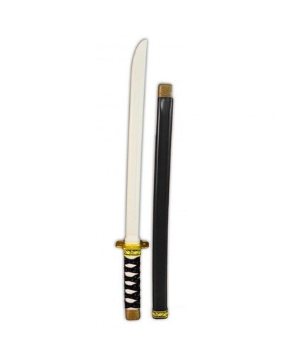 Zwart plastic ninja/ samurai zwaard 60 cm Zwart