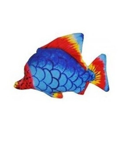 Tropische pluche knuffel vis blauwe schubben 25 cm Multi