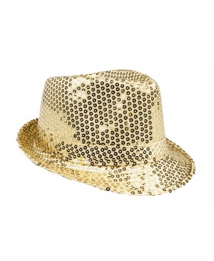 Boland hoed Popstar Sequins unisex goud one size