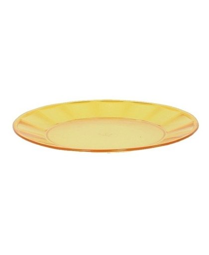 Geel plastic bord 25 cm Geel