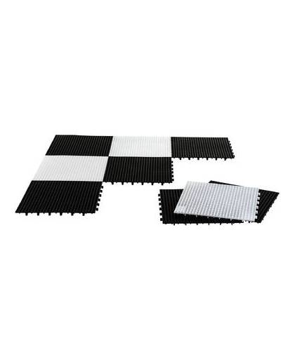 Rolly toys schaak- en damveld 15 cm zwart/wit 64-delig