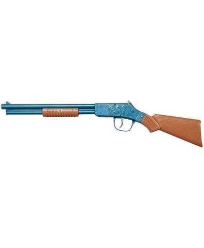 Speelgoed/verkleed cowboy geweer blauw 50 cm. Blauw