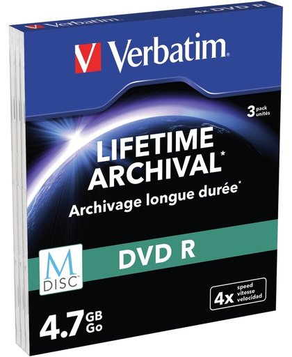 Verbatim 4.7GB DVD-R 4,7 GB 3 stuk(s)