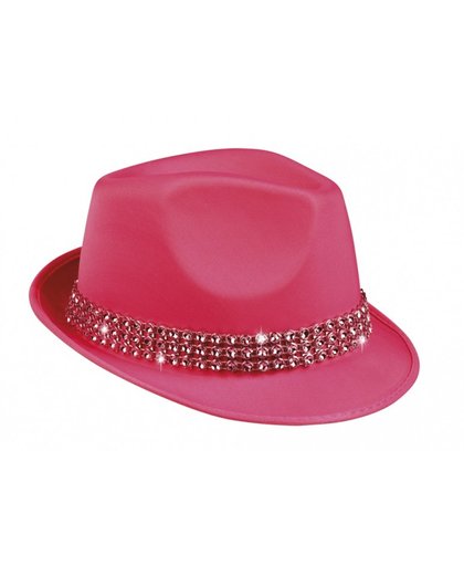 Boland hoed Popstar Diamond unisex donkerroze one size