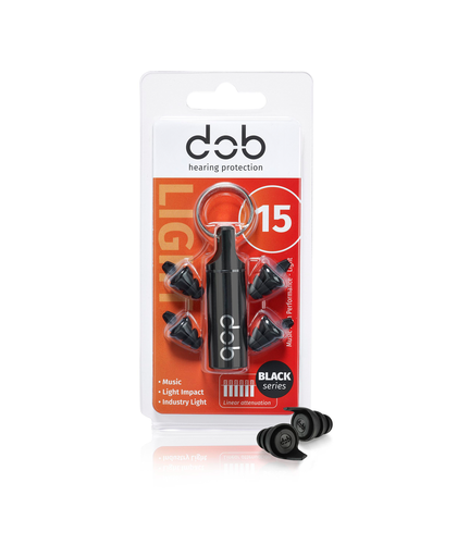 dOb Black Series 15 dB herbruikbare oordoppen
