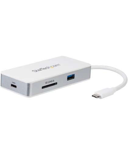 StarTech.com USB-C 4-in1 multiport adapter SD (UHS-II) kaartlezer 100W Power Delivery 4K HDMI GbE 1x USB 3.0