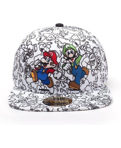Super Mario - Mario&Luigi Screen Print 2D Embroidery Snapback