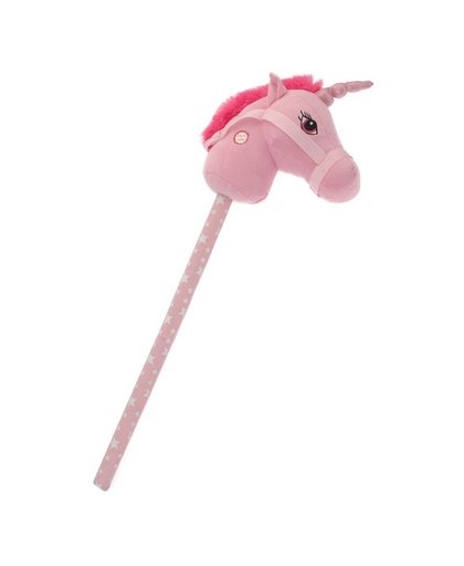 Roze stokpaard eenhoorn met geluid Roze