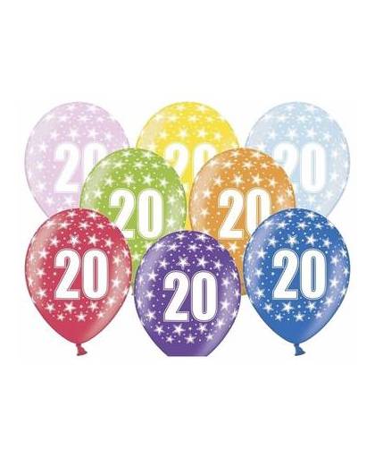 Ballonnen 20 met sterretjes 6x