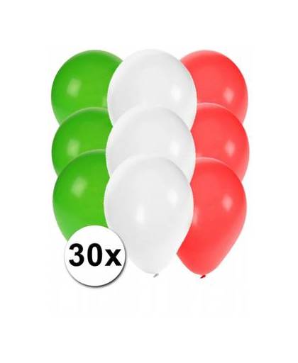 30x ballonnen in mexicaanse kleuren