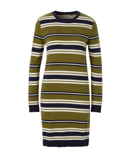 People Tree Dionne Long Sleeve Striped Knitted Dress (10)
