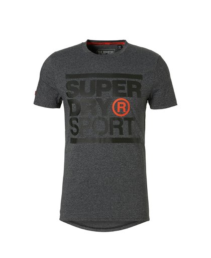 Superdry T-shirt - Maat S  - Mannen - grijs/zwart