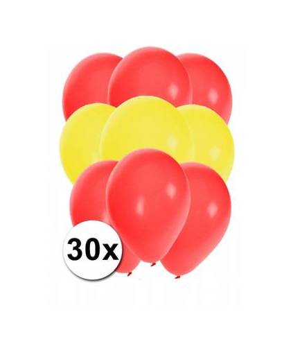 30x ballonnen in spaanse kleuren