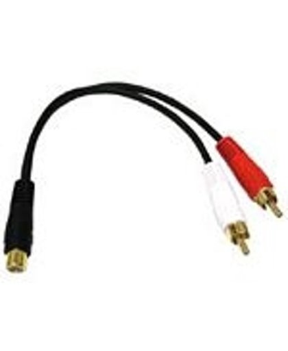 C2G Value Series RCA Jack to RCA Plug x2 Y-Cable Zwart