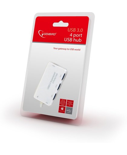externe 4 poorts USB 3.0 HUB wit