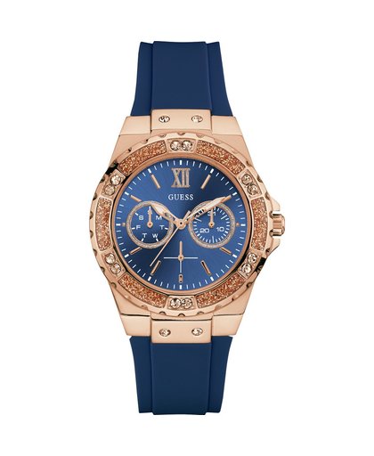 GUESS Watches W1053L1 - Horloge - Dames - siliconen - blauw -  ⌀  38 mm