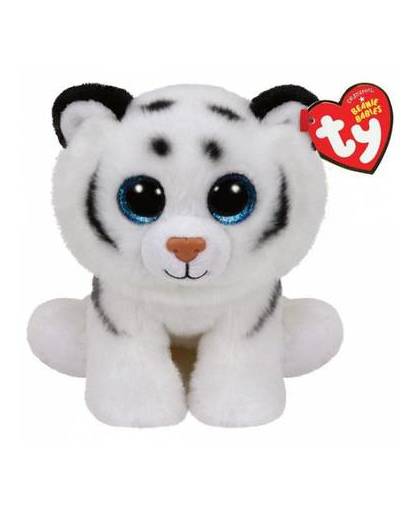 Ty beanie knuffel witte tijger 15 cm