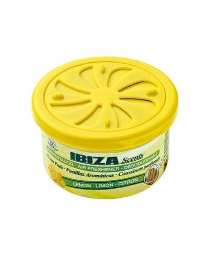 Ibiza scents luchtverfrisser blikje citroen geel blister