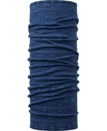 Buff Nekwarmer Lightweight Merino Wool - Edgy Denim - Unisex - Maat One Size